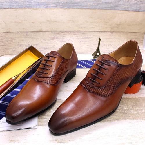 Men's Leather Shoes Wholesale Factory Direct Wholesale Cross-Border Supply Business Formal Men's Shoes Pointed plus Size Oxford Shoes