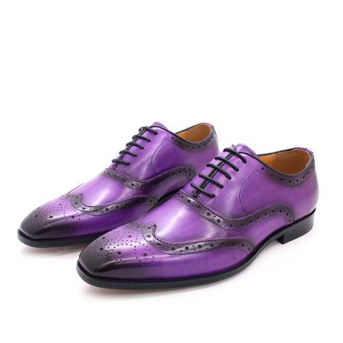 British Style Brogue Leather Men's Shoes Handmade Men's Oxford Shoes Business Casual Leather Shoes Men's TikTok Popular