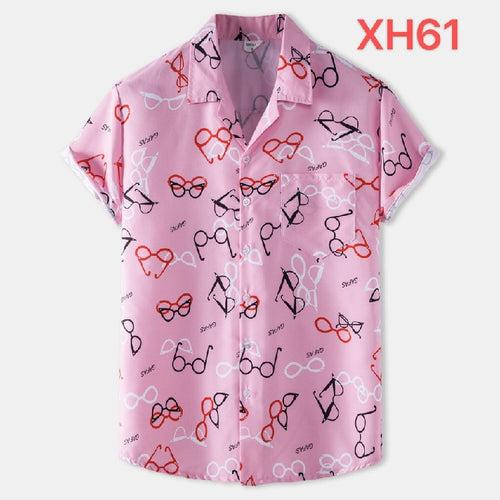Hawaii series beach style high quality suit collar short-sleeved floral shirt for men and teenagers drop shipping