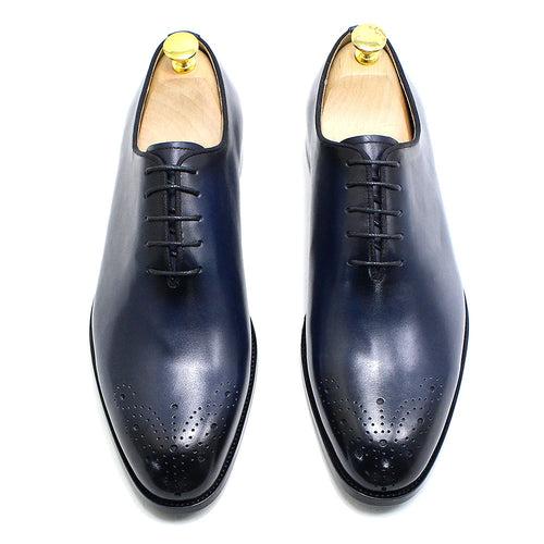 Men's Leather Shoes Men's Genuine Leather Business Formal Wear British Style Brogue Wholesale High-End Handmade Leisure Cowhide Men's Shoes