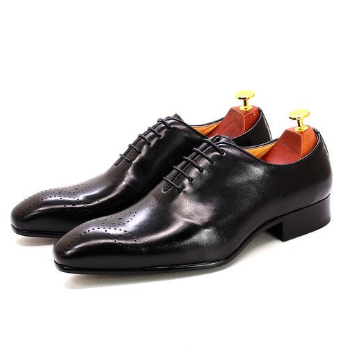 Leather Shoes Men's Hand-Rub Color Genuine Leather Men's Shoes Pointed Toe Business Men's Leather Shoes Cross-Border Supply Men's Shoe
