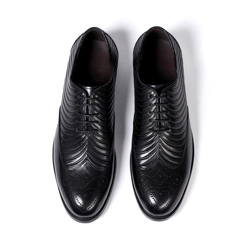 Men's Business Casual Leather Shoes Cowhide Embossed Oxford Shoes European Station High-End Men's Shoes Formal Wedding Banquet Shoes