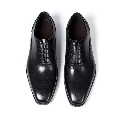 Leather Shoes Men's Business High-End Classic Oxford Shoes First Layer Cowhide Breathable Formal Suit Office Wedding Gentleman Men's Shoes