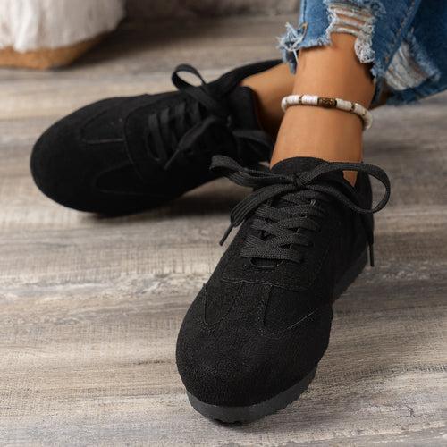 European standing shoes women's shoes 2024 autumn and winter new flat platform platform large size sports and casual shoes