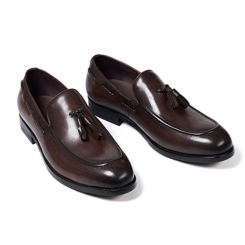 New Tassel Loafers Men's Genuine Leather Pointed Slip-on Men's Shoes Business Casual Leather Shoes Men's Dress Shoes