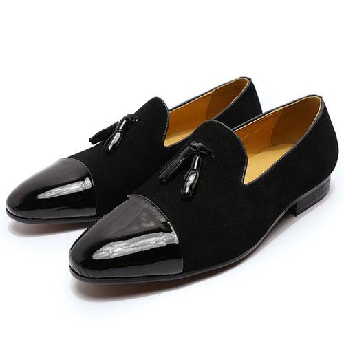 Men's Casual Leather Shoes Classic Leather One Pedal Matte Leather Patent Leather Tassel Loafers Wedding Dinner Party Shoes