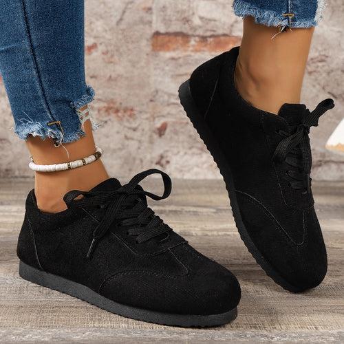 European standing shoes women's shoes 2024 autumn and winter new flat platform platform large size sports and casual shoes