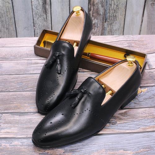 Large Size 2021 Cross-Border E-Commerce Hot Selling Product Genuine Leather Men's Casual Shoes Tassel Loafers Fashion Men's Shoes Cowhide