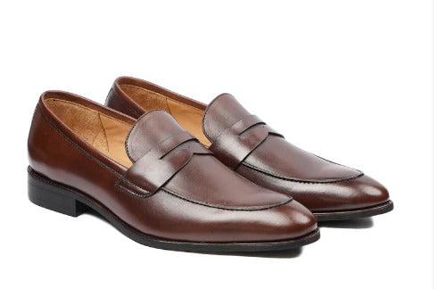 new leather shoes for men's penny style new look 2024