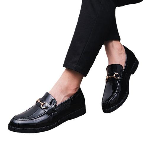 2023 autumn new men's British style leather shoes teenagers casual shoes trendy wedding shoes single shoes men