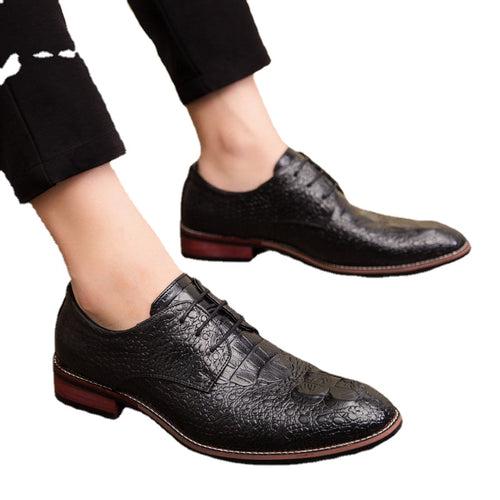 large size   print men's shoes 38-48 size British business formal wear men's leather shoes hairstylist wedding men's shoes