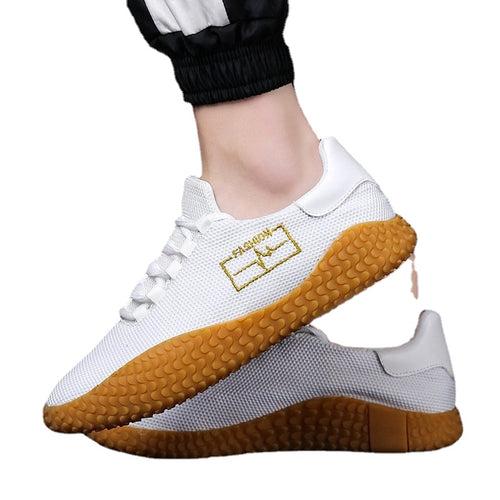2023 new foreign   large size men's running shoes mesh breathable white shoes assault training running shoes