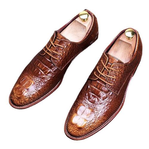 Men's pointed leather shoes Business dress Men's shoes   lace