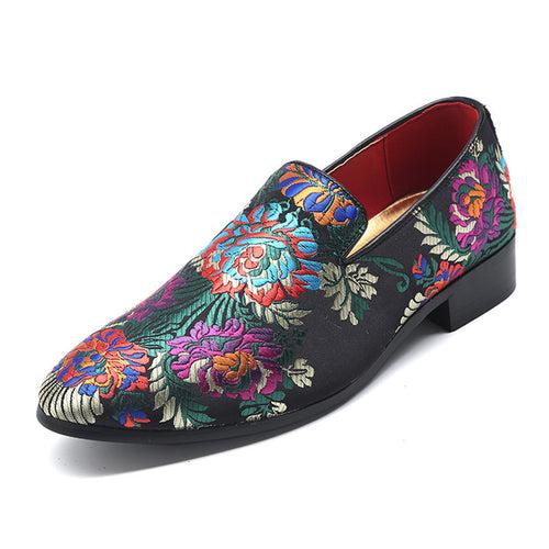 2023 spring new loafers breathable Chinese style   trendy shoes men's silk embroidery men's shoes foreign   agent