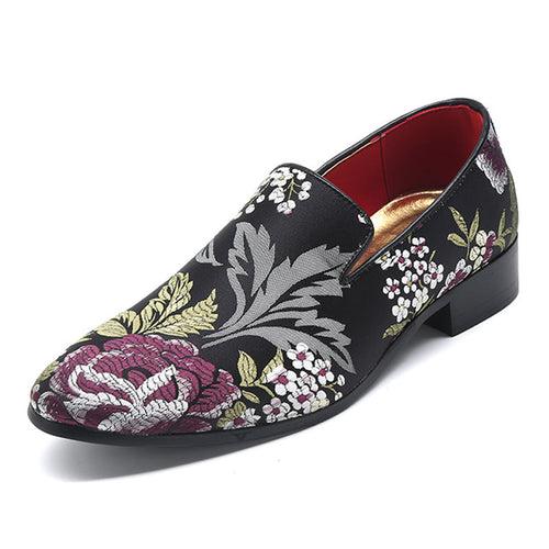 2023 spring new loafers breathable Chinese style   trendy shoes men's silk embroidery men's shoes foreign   agent