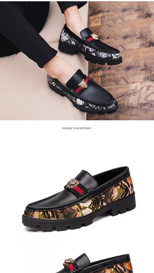 2023  spring models   explosions one foot small leather shoes men soft bottom male Korean version of the wild personality social lazy shoes