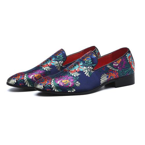 2023 spring new loafers breathable Chinese style   trendy shoes men's silk embroidery men's shoes foreign   agent