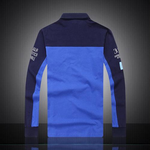 male long-sleeved polo shirt