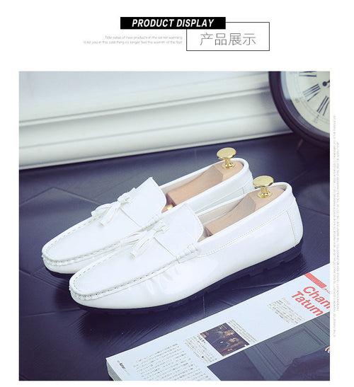 new men's driving peas shoes white lazy casual shoes breathable men's shoes single shoes   generation