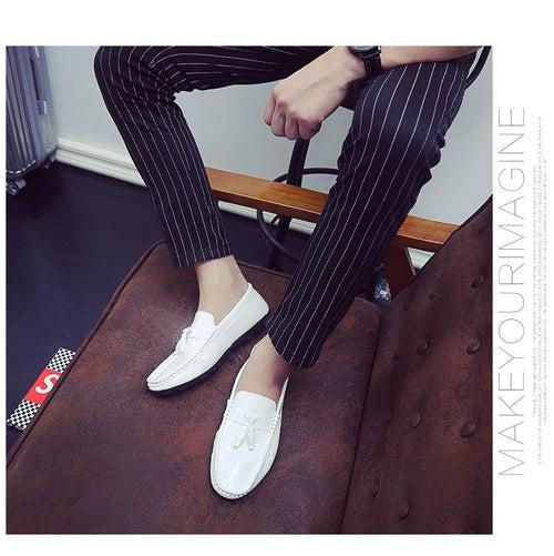 new men's driving peas shoes white lazy casual shoes breathable men's shoes single shoes   generation