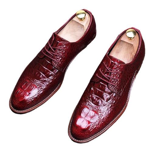 Men's pointed leather shoes Business dress Men's shoes   lace