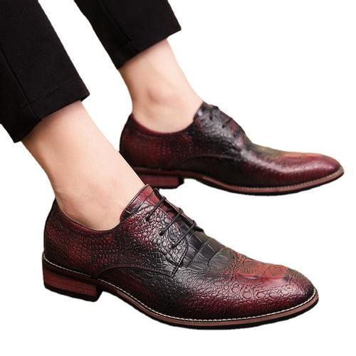 large size   print men's shoes 38-48 size British business formal wear men's leather shoes hairstylist wedding men's shoes