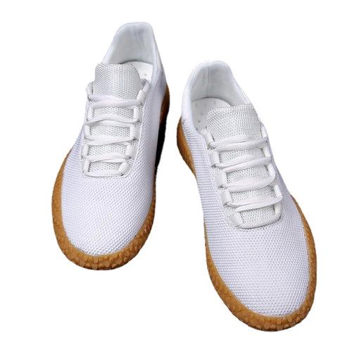 2023 new foreign   large size men's running shoes mesh breathable white shoes assault training running shoes