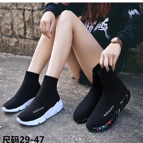 Originating women's shoes in spring and summer, new sports shoes for couples, high top casual shoes, socks, shoes, dad shoes,   large sizes