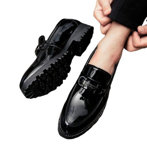 Autumn and Winter Four Seasons New Men's Low-top Business 38 Small Leather Shoes Fashion Footwear Versatile Fashion 37 Men's Shoes
