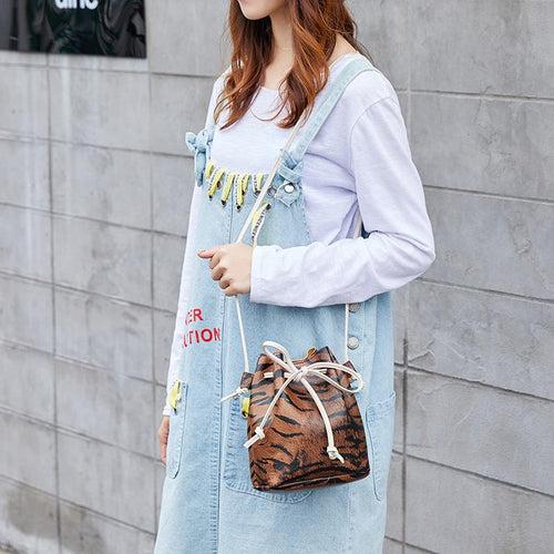 Korean style striped personalized storage bag drawstring bag drawstring gift corduroy cute ear storage