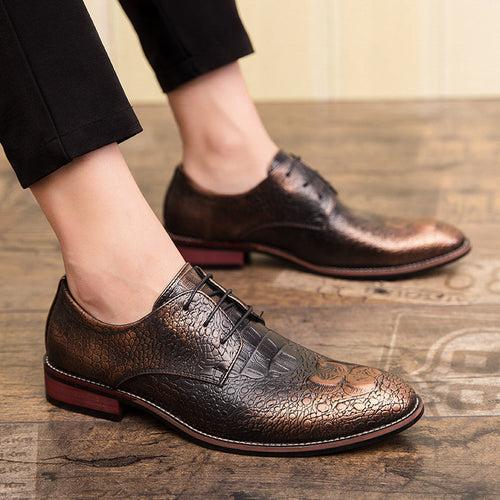 large size   print men's shoes 38-48 size British business formal wear men's leather shoes hairstylist wedding men's shoes