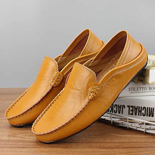 Outdoor Large Size Men's Shoes Casual Shoes Foreign   Shoes Dad Gommino Slip-on Leather Shoes Men