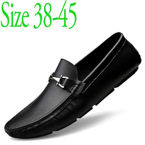 Large size soft-soled driving shoes flat doudou shoes men's soft-soled leather shoes   spring style Doudou shoes men's breathable