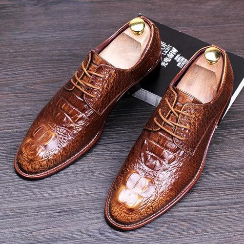 Men's pointed leather shoes Business dress Men's shoes   lace