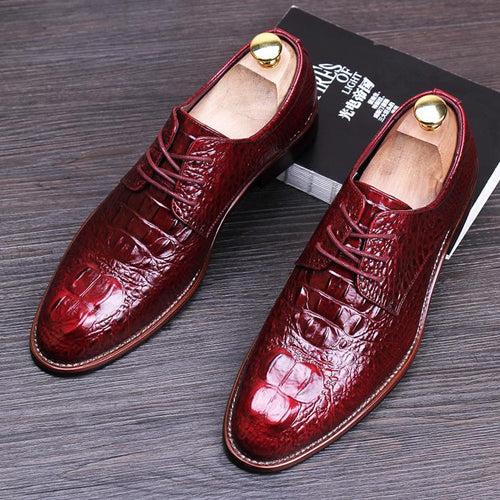 Men's pointed leather shoes Business dress Men's shoes   lace