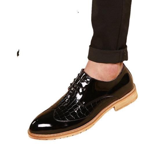 New Men's Fashion Korean Edition British   Large casual men's shoes Large size trend formal business leather shoes