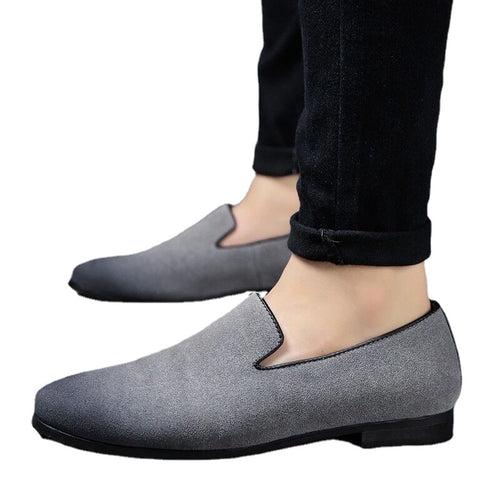 Men's Suede Casual Loafers Moccasins Slip On Shoes Driving Leather