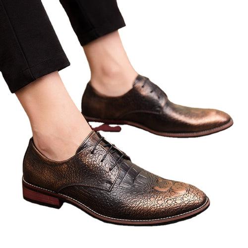 large size   print men's shoes 38-48 size British business formal wear men's leather shoes hairstylist wedding men's shoes