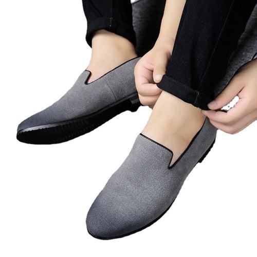 Men's Suede Casual Loafers Moccasins Slip On Shoes Driving Leather