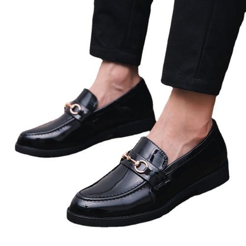 2023 autumn new men's British style leather shoes teenagers casual shoes trendy wedding shoes single shoes men