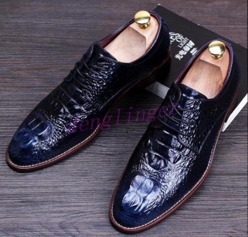 Men's pointed leather shoes Business dress Men's shoes   lace