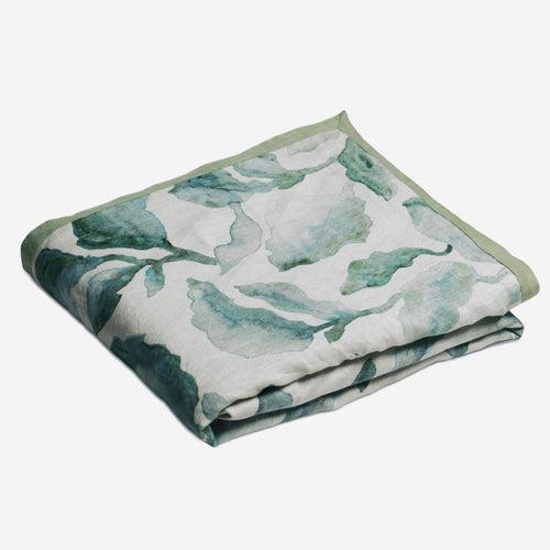 Cascade Teal Linen Bedspread by Sanctuary Living