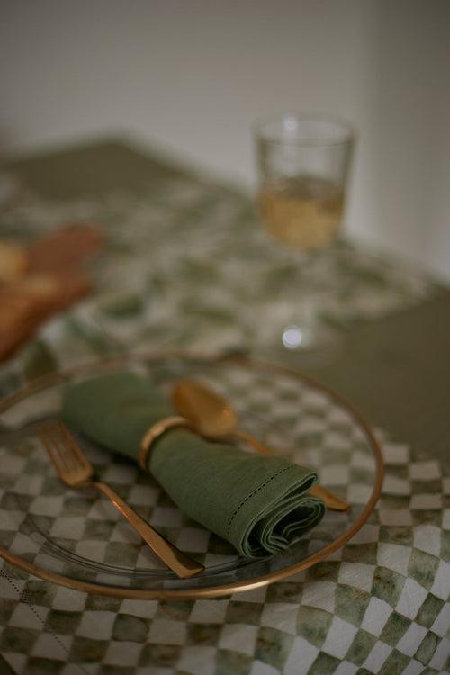 Checker Green Table Mat (Set of 2) by Sanctuary Living