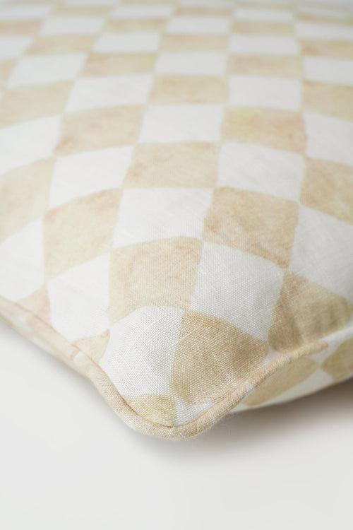 Checker Beige Cushion Cover by Sanctuary Living