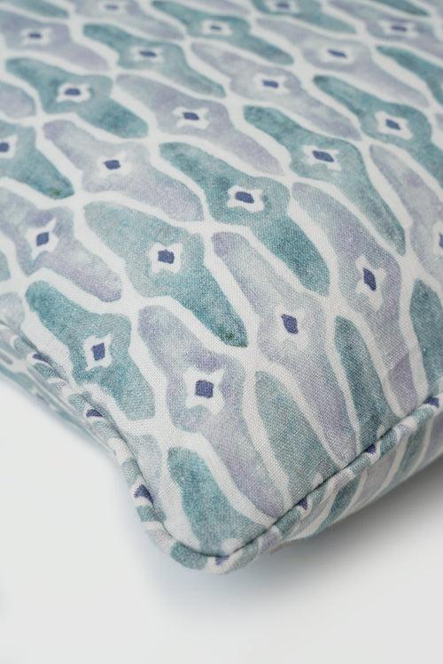 Mosaic Blue Oblong Cushion Cover by Sanctuary Living