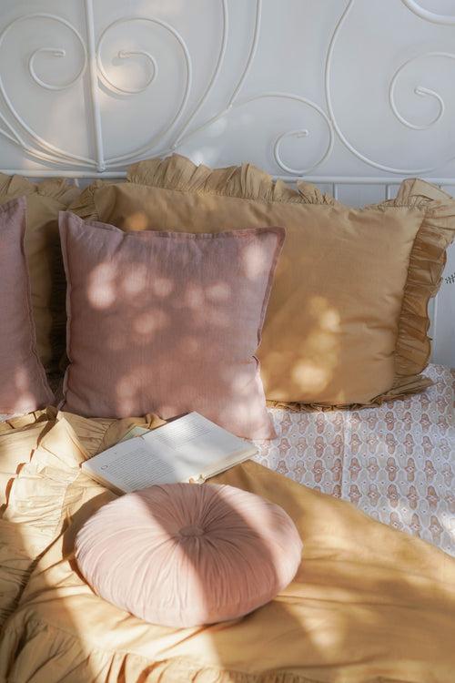 Mosaic Blush Linen Bedspread by Sanctuary Living