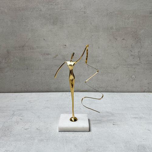 Golden Serenade of Silk Brass Sculpture
