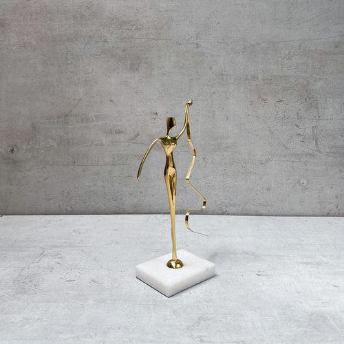 Golden Serenade of Silk Brass Sculpture