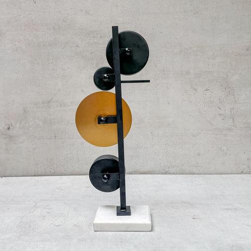 Linetti Marble and Metal Sculpture