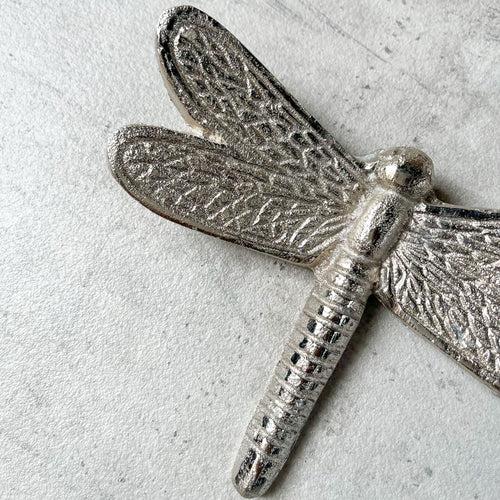 Seraphine Metal Dragonfly Wall Sculpture (Silver) - Set of 2